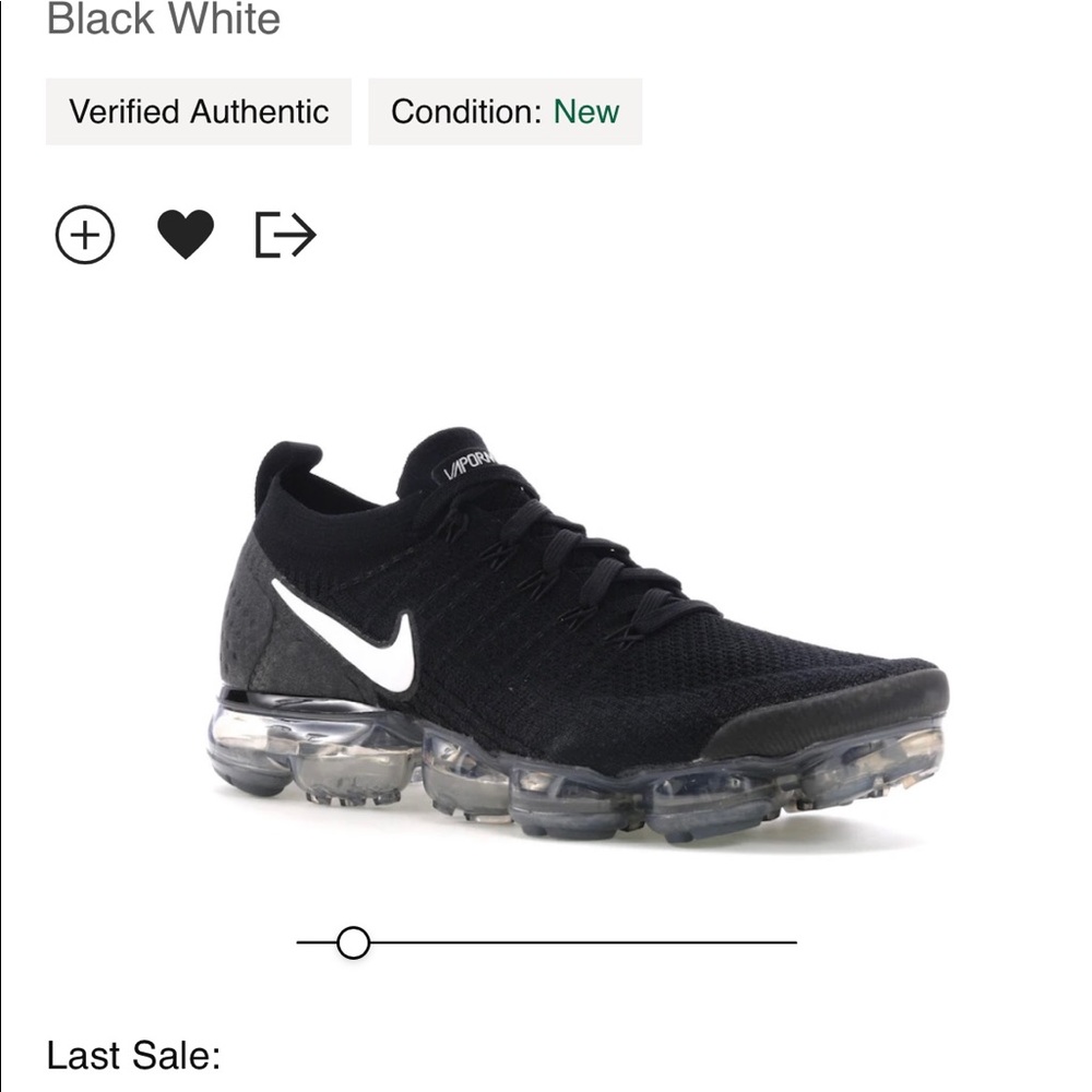 Nike Air VaporMax 
Black White size 10